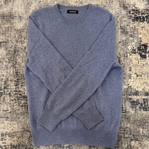 NAADAM Men's Heather Blue Crewneck Sweater